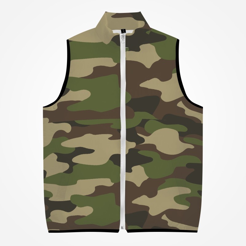 Cotton-pad Zipper-up Vest