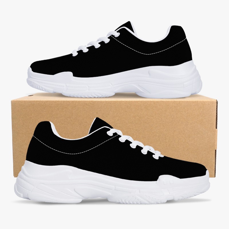 Trendy Chunky Sneakers - White/Black