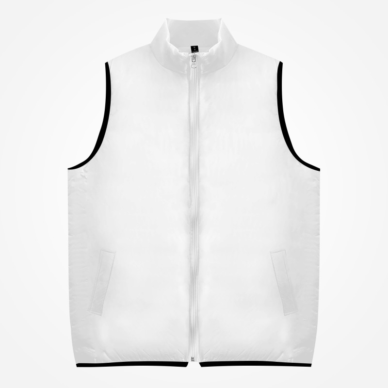 Cotton-pad Zipper-up Vest