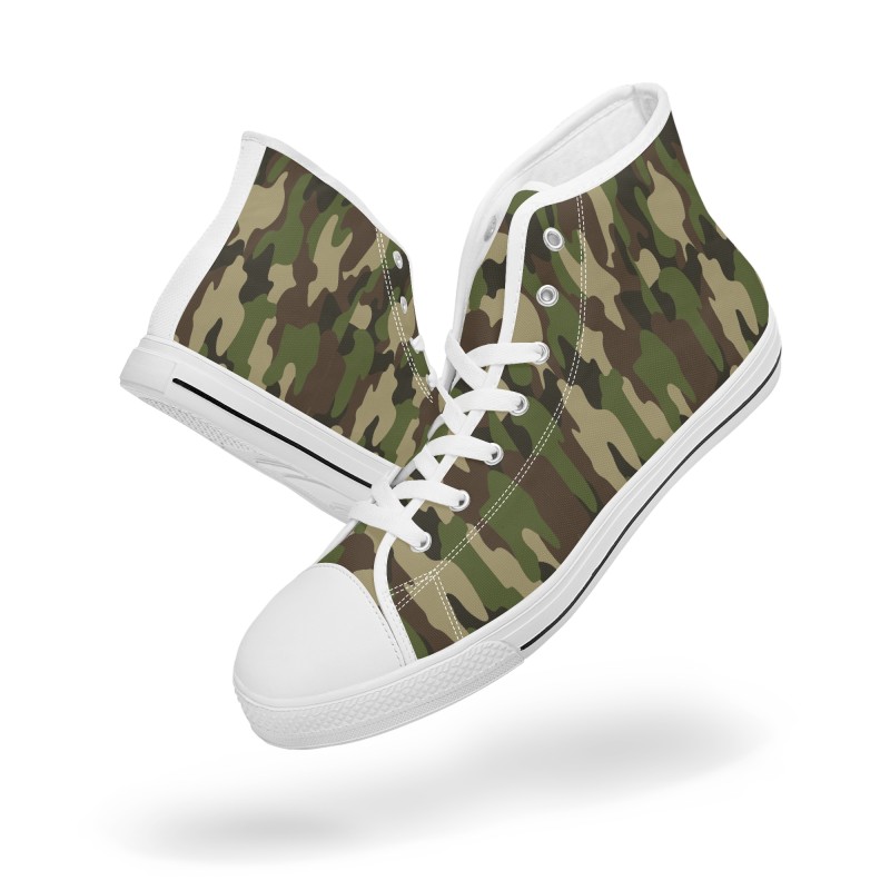 New High-top Canvas Shoes - Tongue Printable